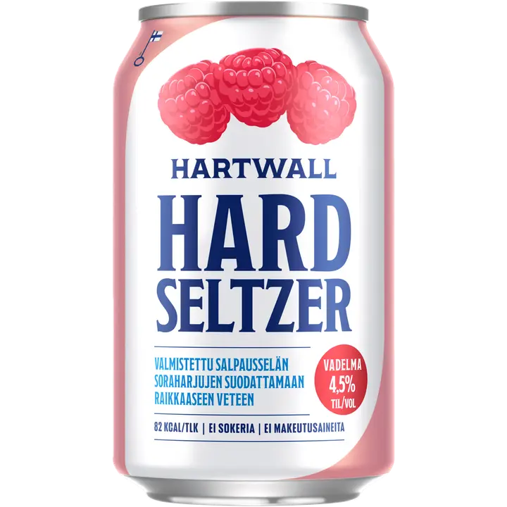 Hartwall Hard Seltzer Vadelma 4,5% 0,33 l