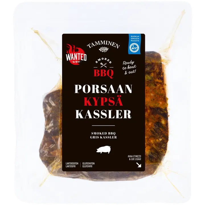 Tamminen smoked BBQ porsaan kypsä kassler n650g