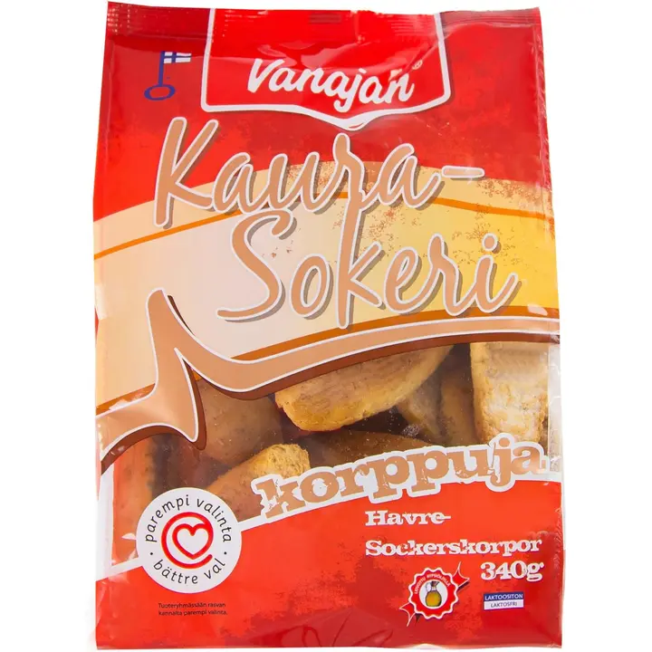Vanajan Keksit Kaura-Sokerikorppu 340g