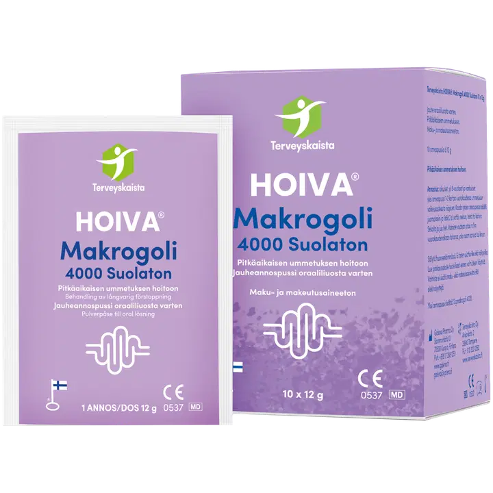 Terveyskaista HOIVA® Makrogoli 4000 suolaton 10x12 g