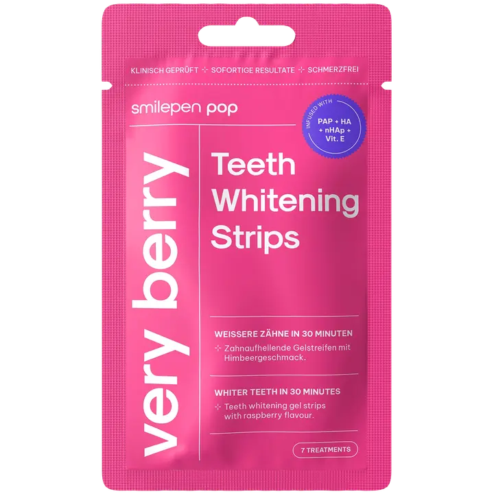 Pop Teeth Whitening Strips - Very Berry -hampaiden valkaisuliuskat