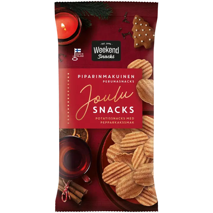 12 x Weekend Snacks Joulu Snacks  Piparinmakuinen perunasnacks 70g