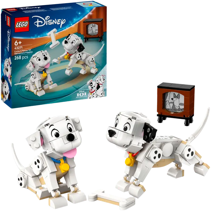 LEGO® Disney Classic 43271 101 dalmatialaista ‑koiranpennut: Laikku ja Pipsa
