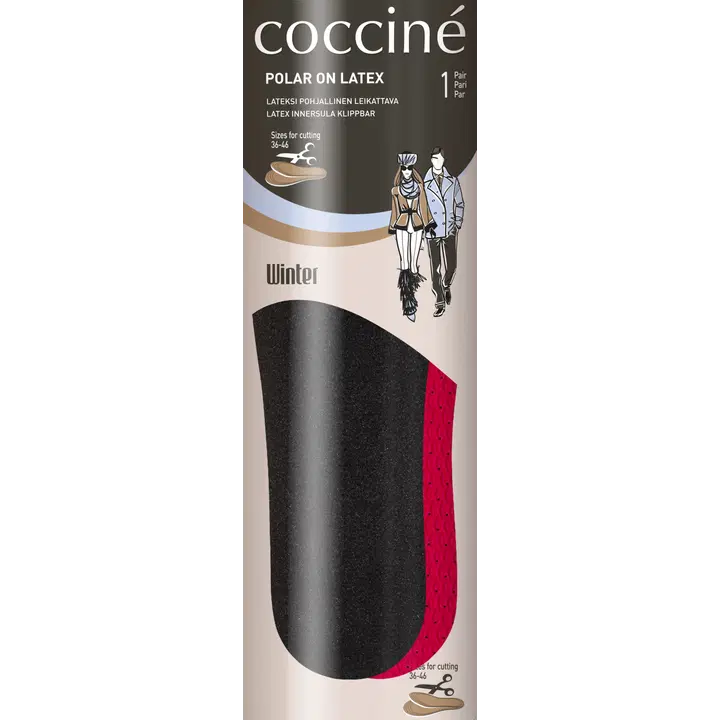 Coccine leikattava pohjallinen fleece-lateksi 36-46