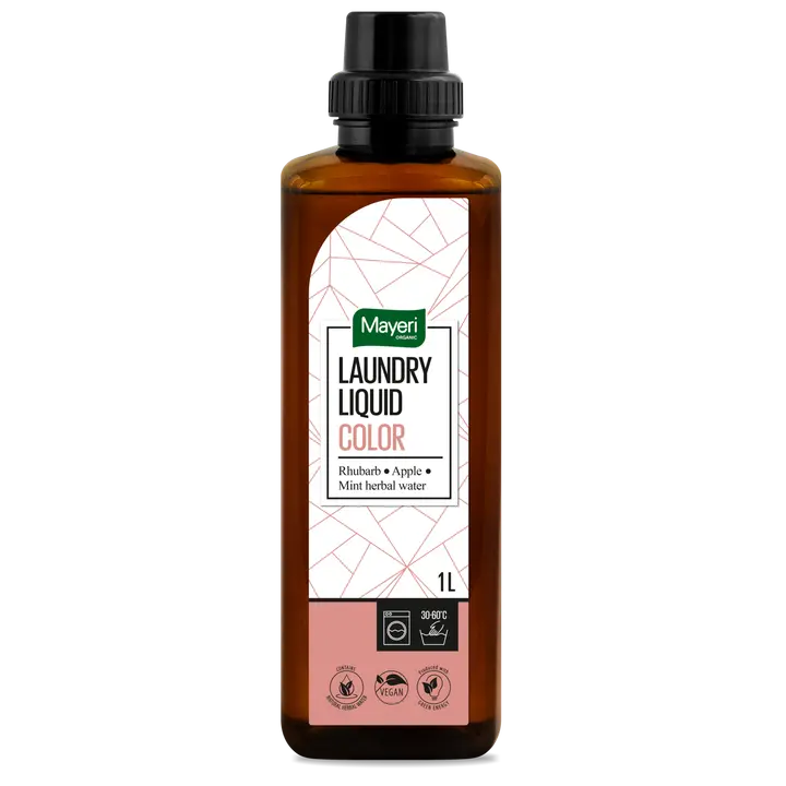 MAYERI ORGANIC PYYKINPESUNESTE COLOR RHUBARB&APPLE - MINT HERBAL WATER 1L