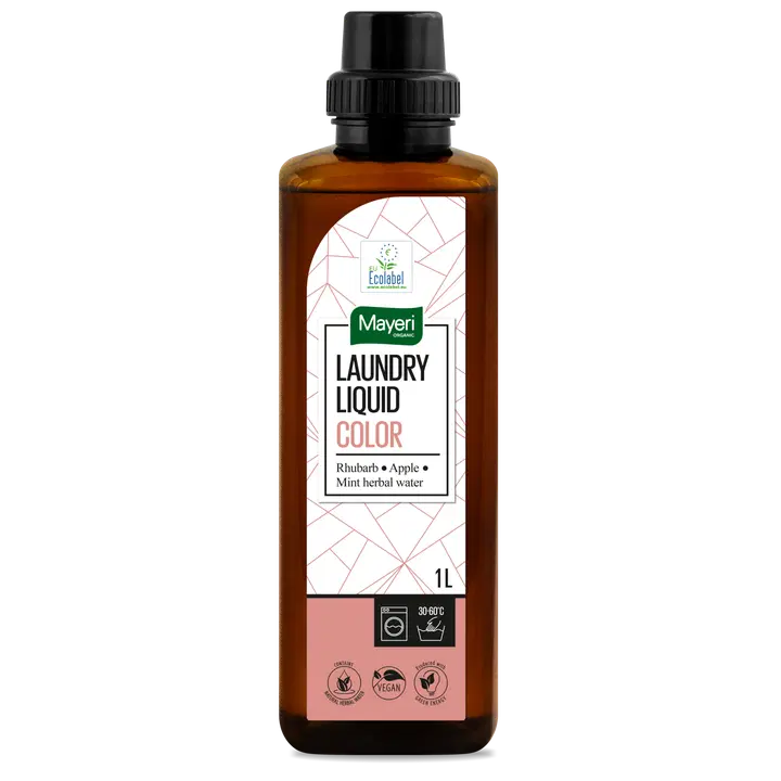 Mayeri Organic pyykinpesuneste Color rhubarb & appple - Mint herbal water 1L