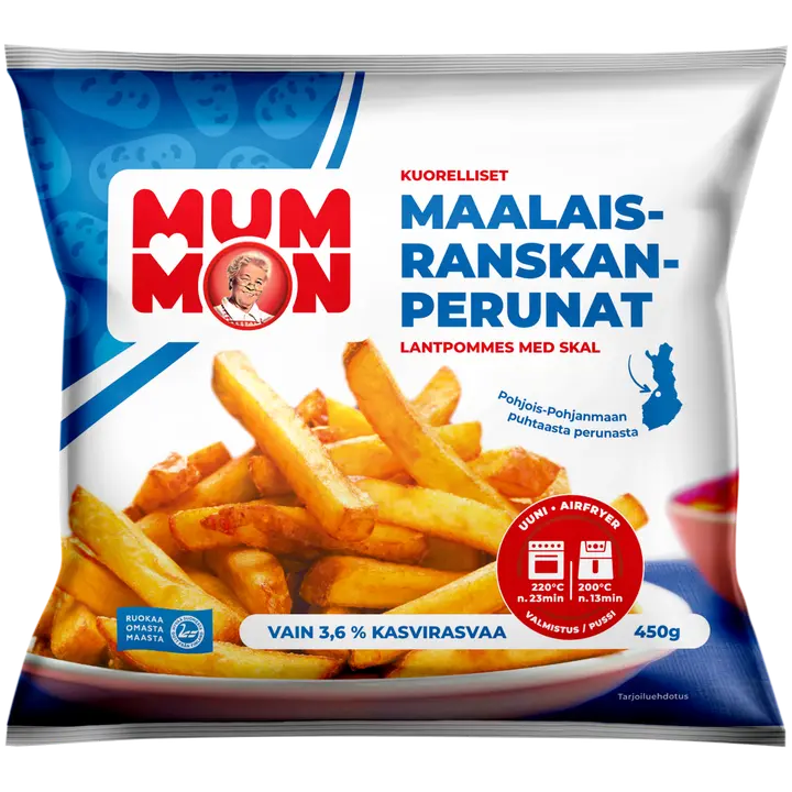 Mummon 450 g kuorelliset Maalaisranskanperunat, pakaste