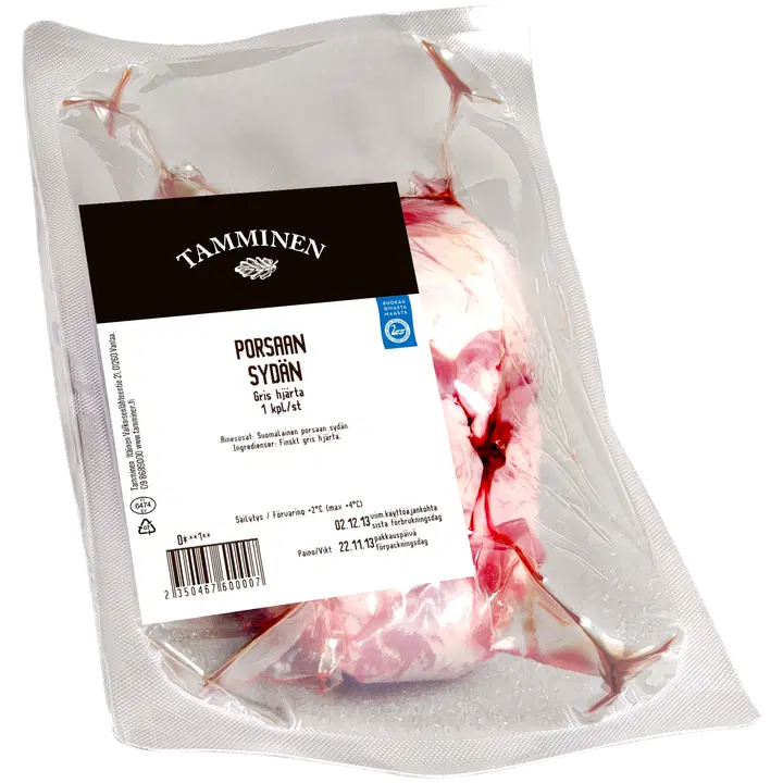 Tamminen porsaan sydän pakaste n500g