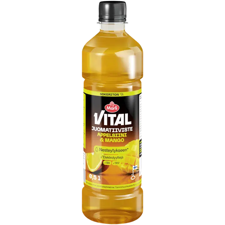 Marli Vital Sokeriton Appelsiini-mango juomatiiviste 1+5 0,5 L