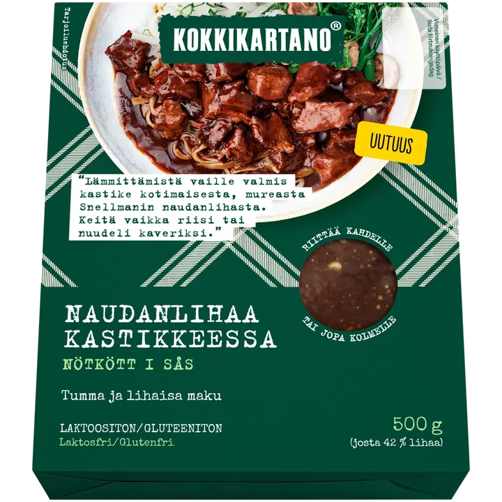 Kokkikartano Naudanlihaa kastikkeessa 500g