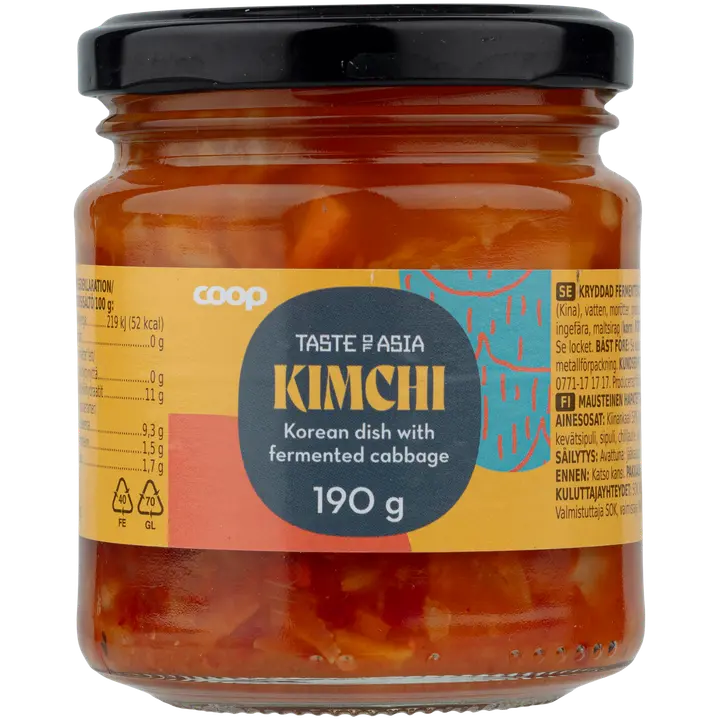 Coop Taste of Asia kimchi 190 g
