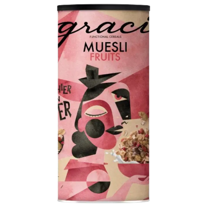 Graci müsli “fruits”, marjade ja puuviljadega, lisatud omega-6 rasvhapet, rikastatud fosforiga, 500g