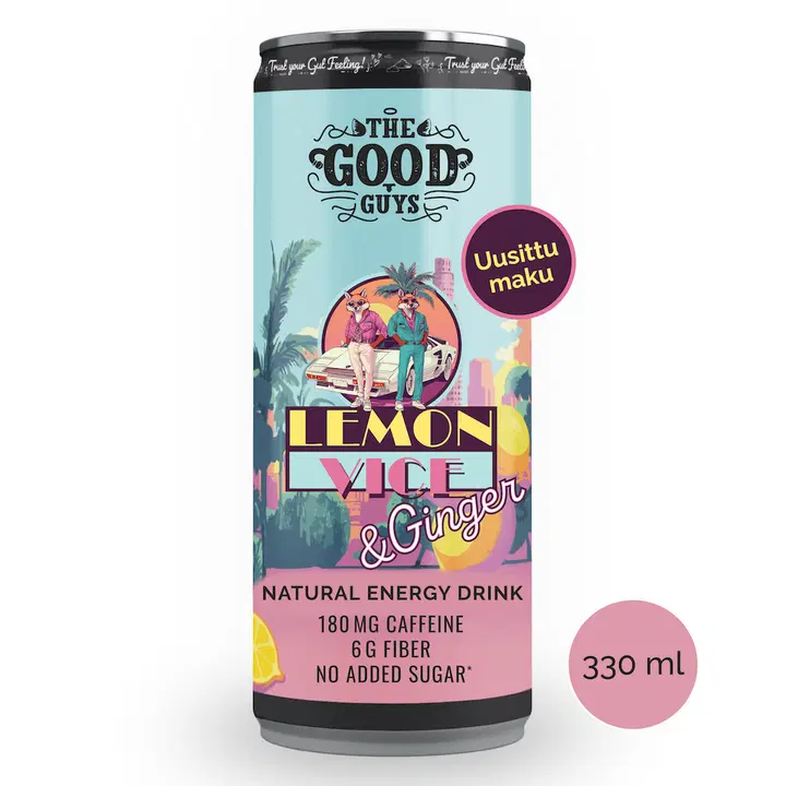 The Good Guys Lemon Vice & Ginger Natural Energy Drink 330ml