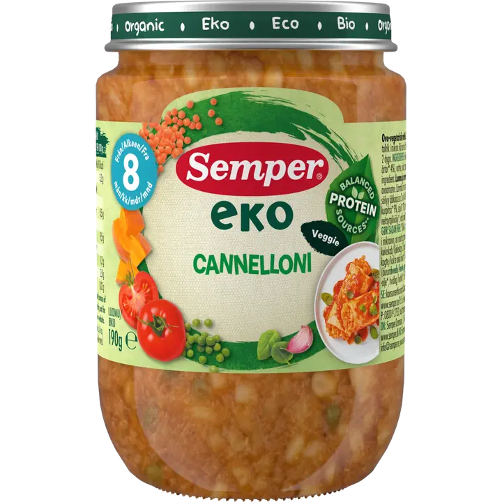 Semper EKO Cannelloni 8kk luomu lastenateria 190g