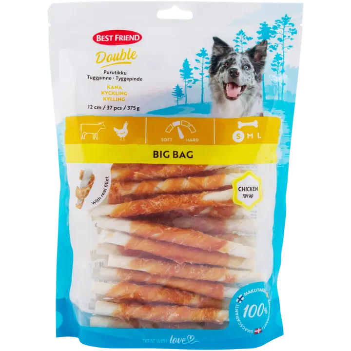 Best Friend Double purutikku kana Big Bag 12 cm 37 kpl 375 g
