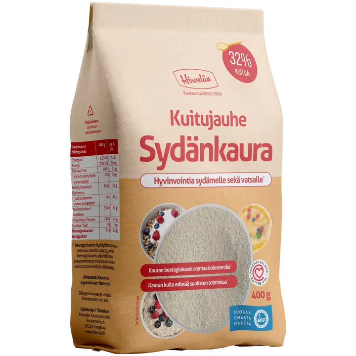 Hirvelän Kuitujauhe Sydänkaura 400 g
