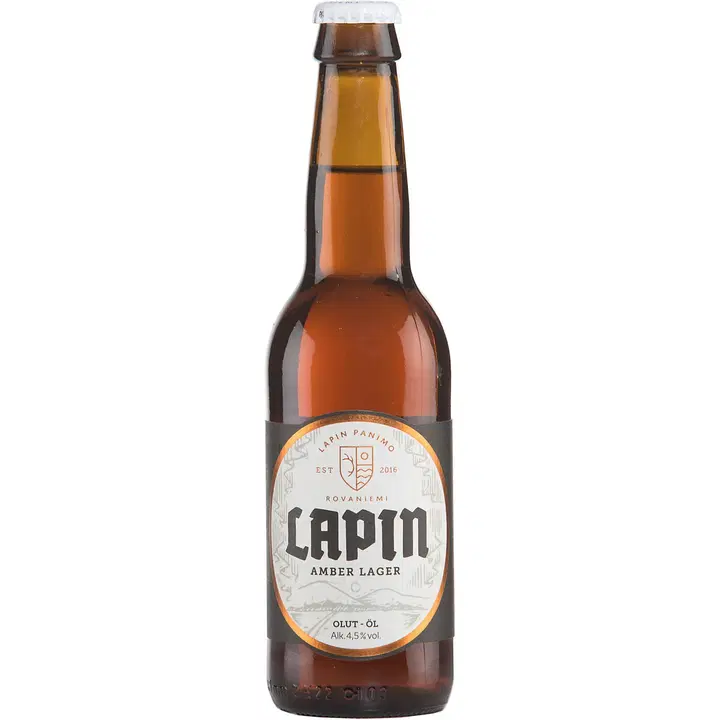 Lapin Amber Lager 4,5%, vegaanine, lisääaineeton käsityöläisolut