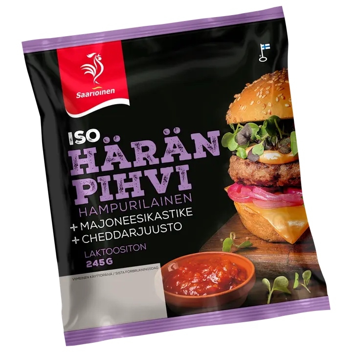 Saarioinen Iso häränpihvihampurilainen 245g