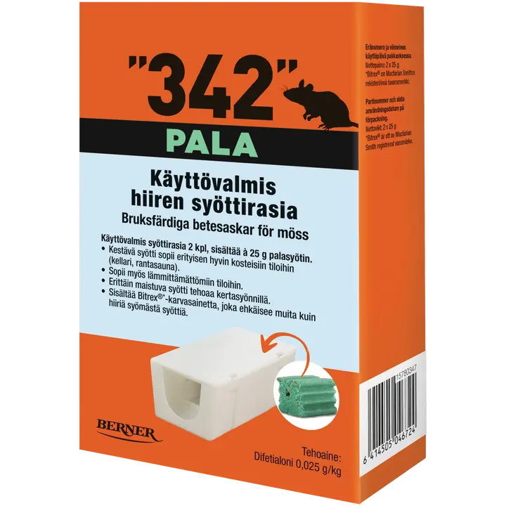 342 Syöttirasia 2kpl á 25g palasyötti