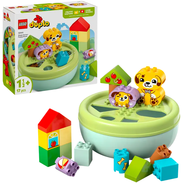 LEGO® DUPLO My First 10441 Opetellaan muotoja: Koiranpentujen talo