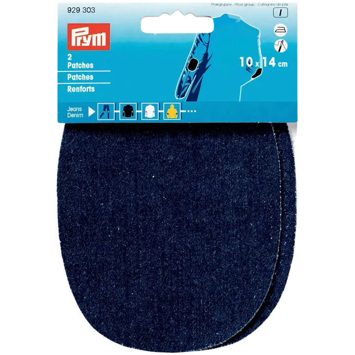 Prym farkkupaikka silitettävä 10x14cm tummansininen 2kpl