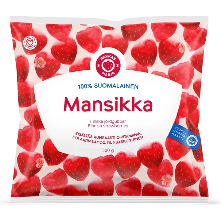 Pakkasmarja 100% suomalainen mansikka 500g