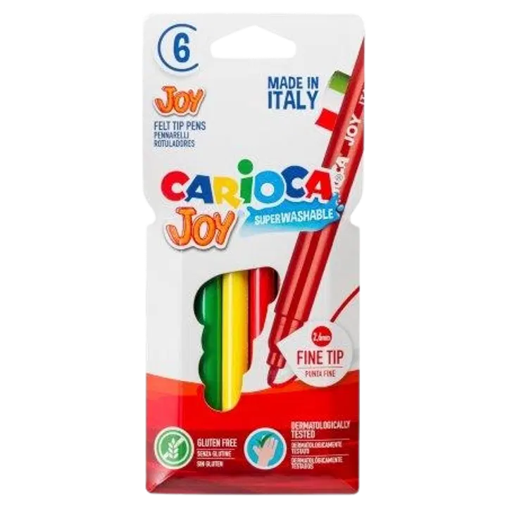 Viltpliiatsid carioca joy 6 tk blistris