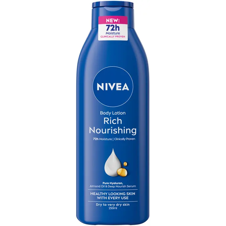 NIVEA 250ml Rich Nourishing Body Milk -vartaloemulsio