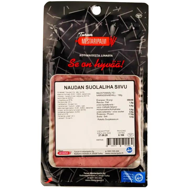Turun Mestaripalvi naudan suolaliha n.150g