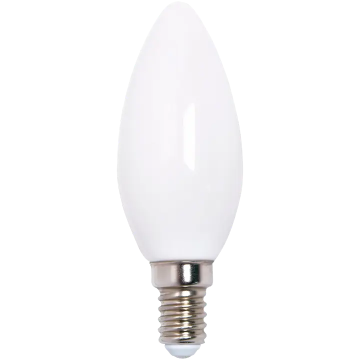 Airam LED kynttiläkupu 470lm 4000K E14 opaali fullglass 2BX