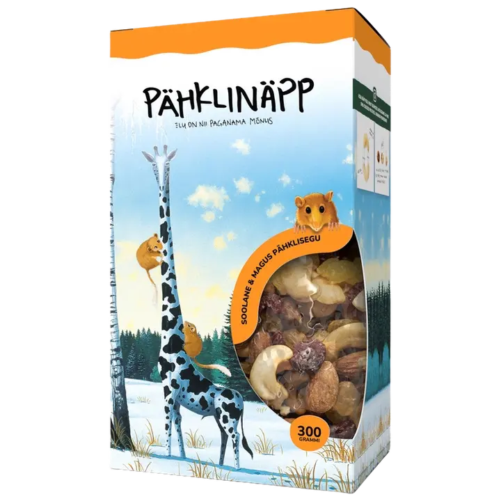 Pähklinäpp soolane & magus pähklisegu kinkekarbis 300g