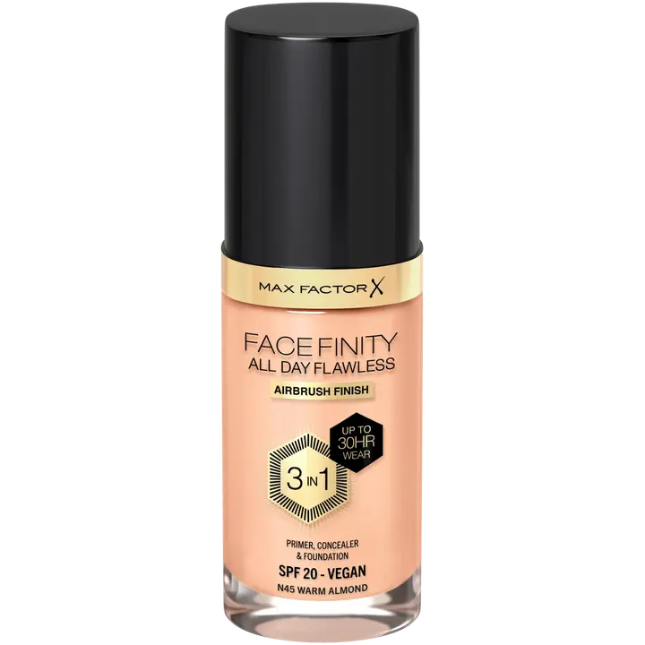 Max Factor Facefinity All Day Flawless Foundation 30 ml, 45 Warm Almond