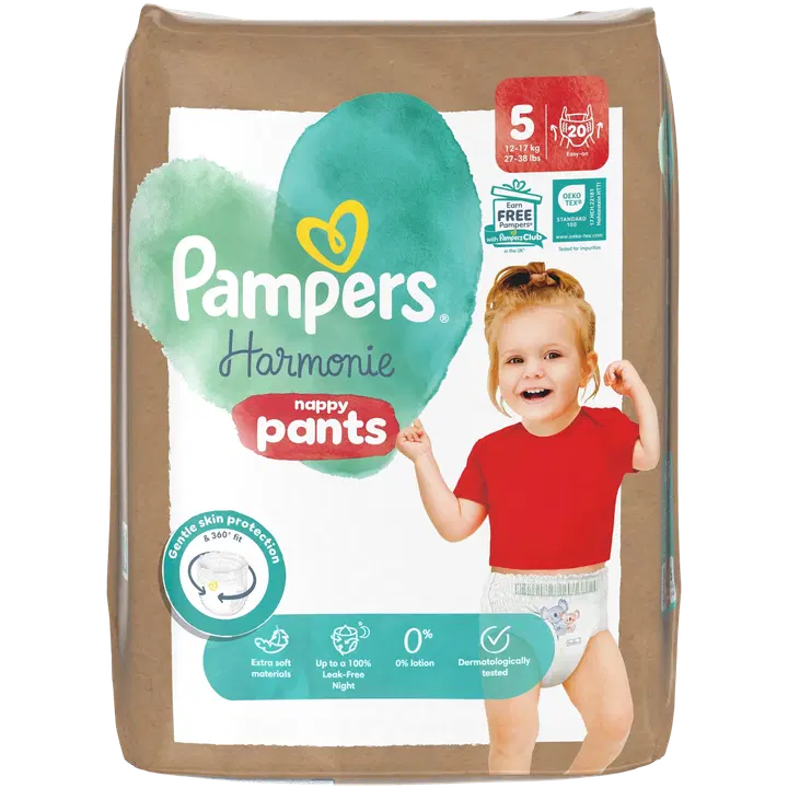 Pampers Harmonie nappy pants S5 12-17 kg 20 kpl vaippa