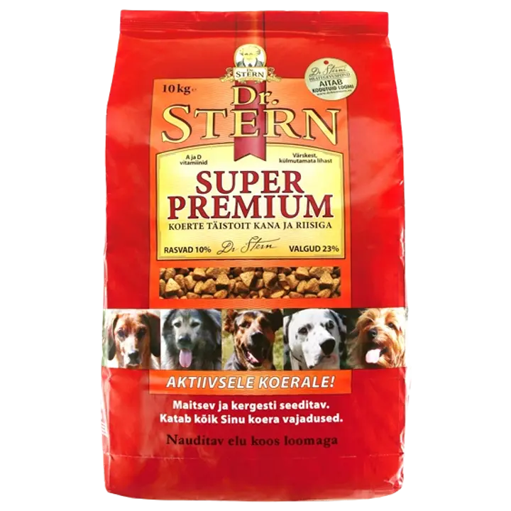 Dr.Stern täissööt koertele kana ja riisiga 10 kg