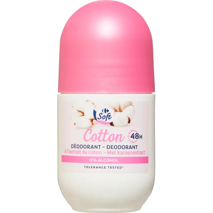Carrefour Soft Cotton roll-on deodorantti 50 ml