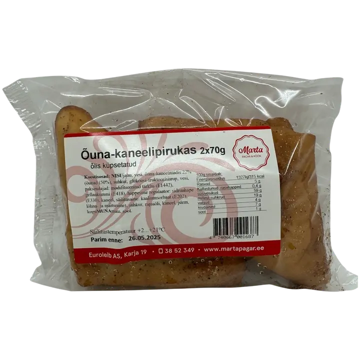 Marta Pagar Õuna-kaneeli pirukas õlis 2x70 g