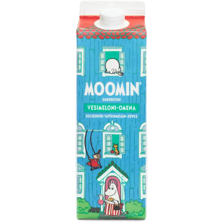 Moomin vesimeloni-omenajuoma sokeriton 1L