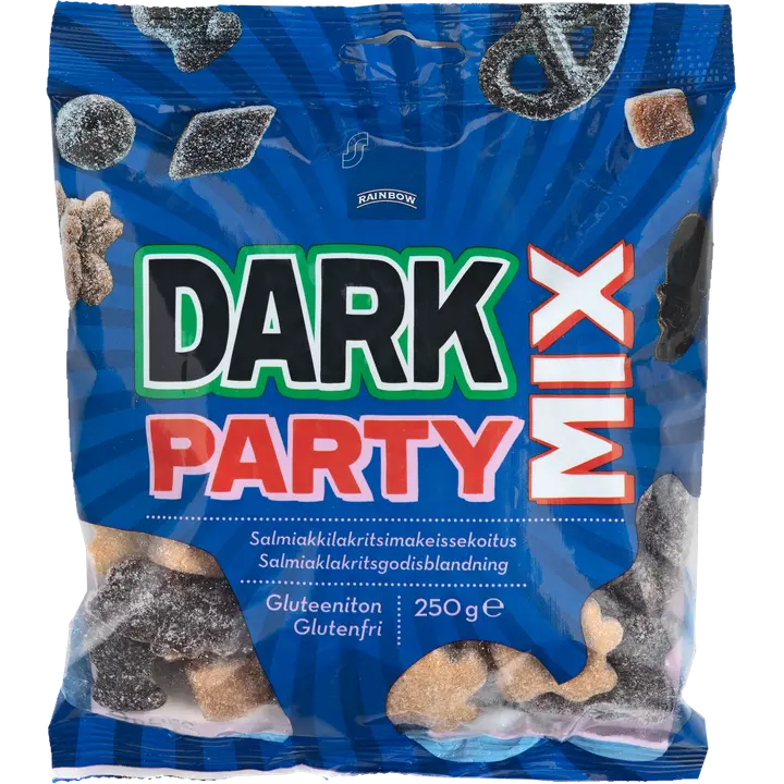 Rainbow 250g Dark Party Salmiakkilakritsimakeissekoitus