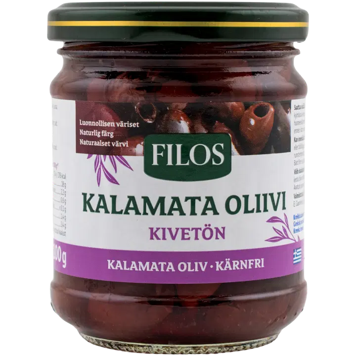 Filos Kalamata kivetön oliivi suolavedessä 200/100g