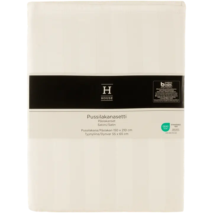 Voodipesukomplekt satiin 150X210/55X65 Stripe