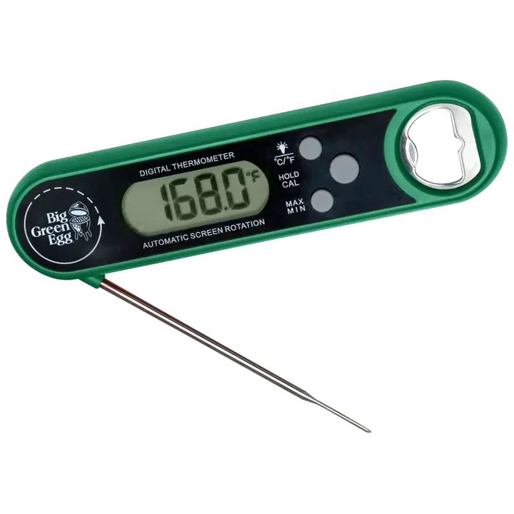 Big Green Egg lämpömittari pullonavaajalla Instant Read