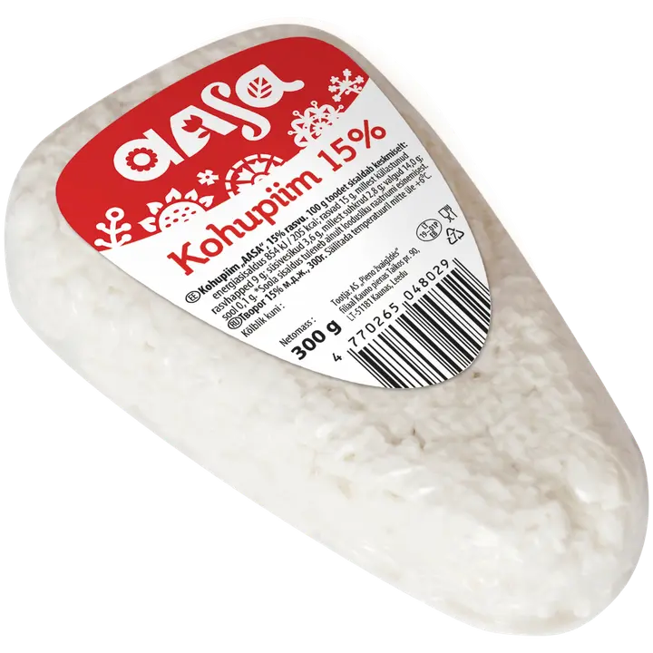 Aasa Kohupiim 15%, 300 g