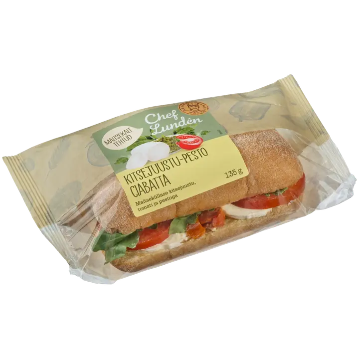 Chef Lunden Kitsejuustu-Pesto Ciabatta 135 G