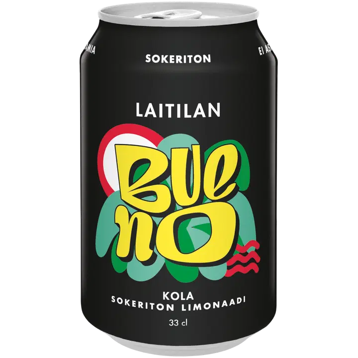 Laitilan Bueno Cola sokeriton 0,33L kolanmakuinen sokeriton limonaadi