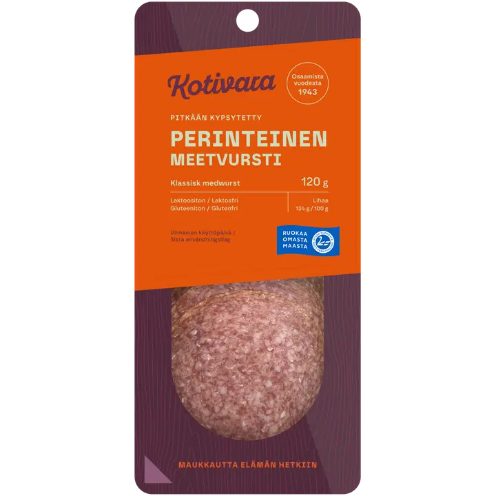Kotivara Perinteinen meetvursti 120 g