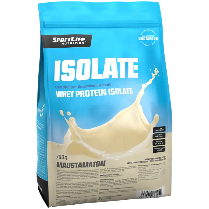 SportLife Nutrition Isolate 700g maustamaton heraproteiinijauhe