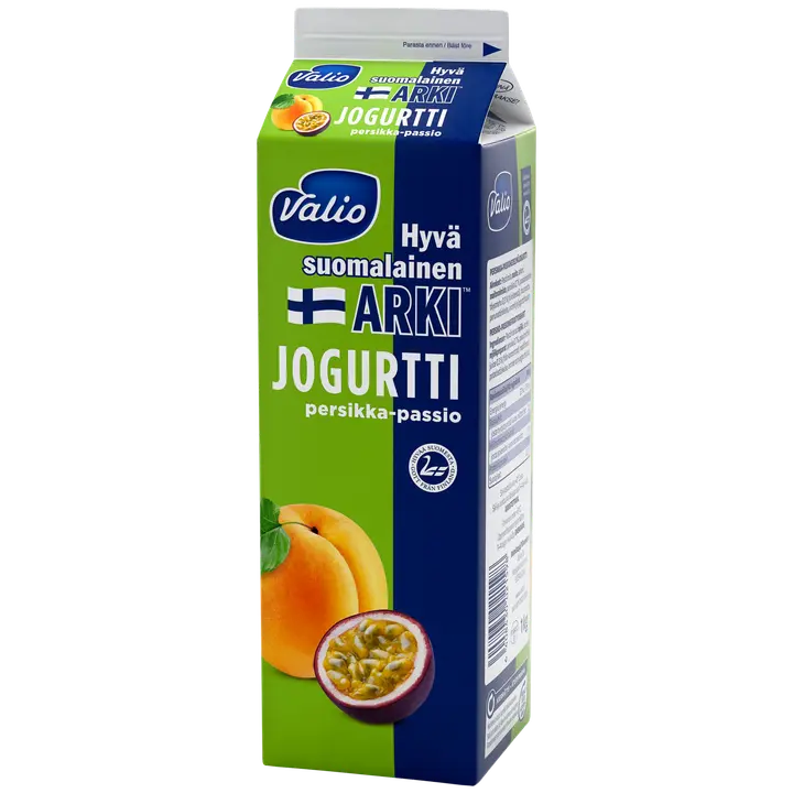 Valio Hyvä suomalainen Arki® jogurtti 1 kg persikka-passion