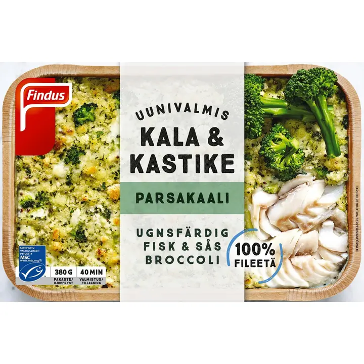 Findus Uunivalmis kala parsakaali MSC 380g, pakaste