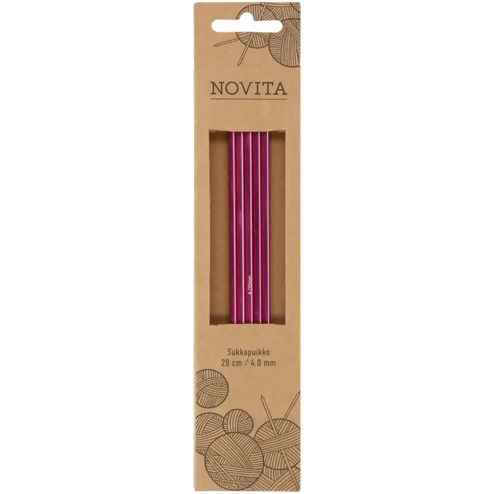 Novita Sukkapuikot 20cm - 4 mm pinkki