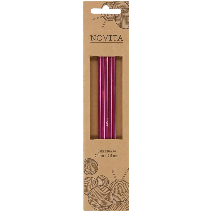 Novita Sukkapuikot 20cm - 4 mm pinkki